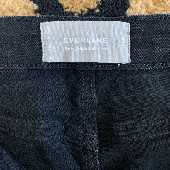 Black Everlane High-waisted Skinny Stretchy Jeans Size 28 - Picture 3 of 3